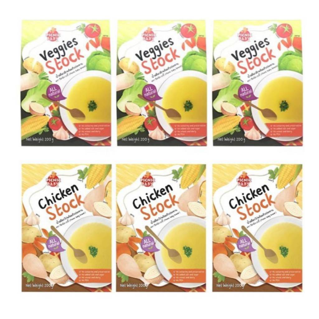 ซื้อ6แถม1 !! Picnic babay น้ำสต๊อกคละ 2 รส *6กล่อง