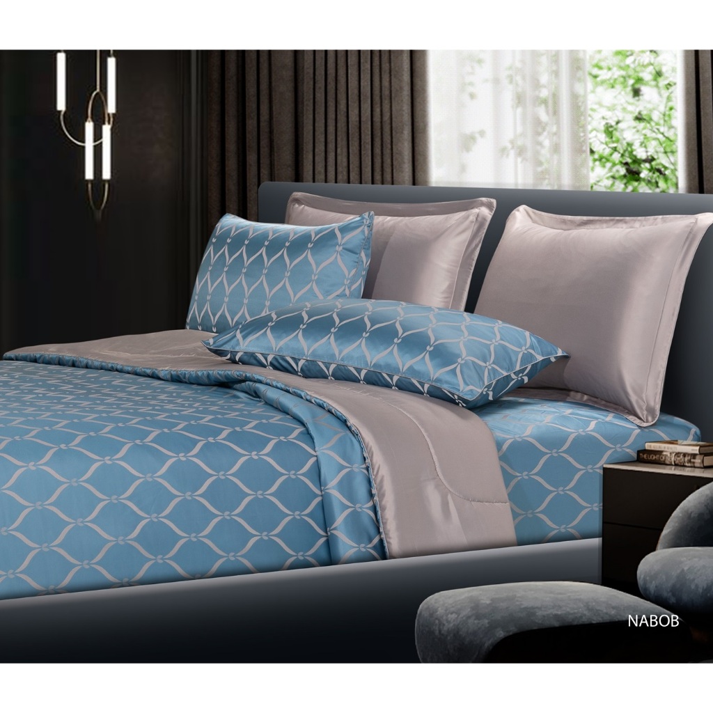 SANTAS ชุดผ้าปูที่นอน ดีไซน์ NABOB ทอ 500 เส้นด้าย Texima (ไม่รวมผ้านวม)