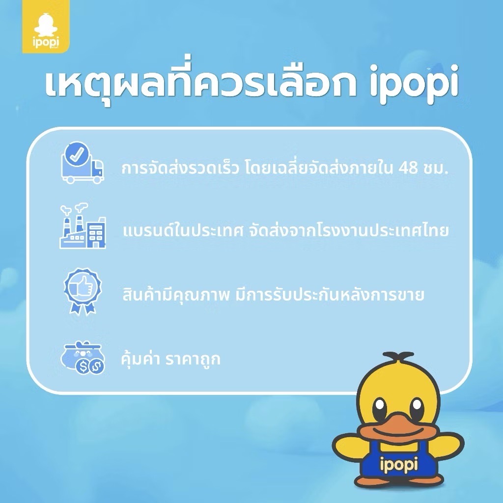 ipopi กระดาษทิชชู่แบบดึง ห่อสีฟ้า 40 ห่อ ( 80 แผ่น/ห่อ ) ยกแพ็ค หนา 2 ชั้น ซึมซับดี ขนาดพกพา - รูปที่ 2