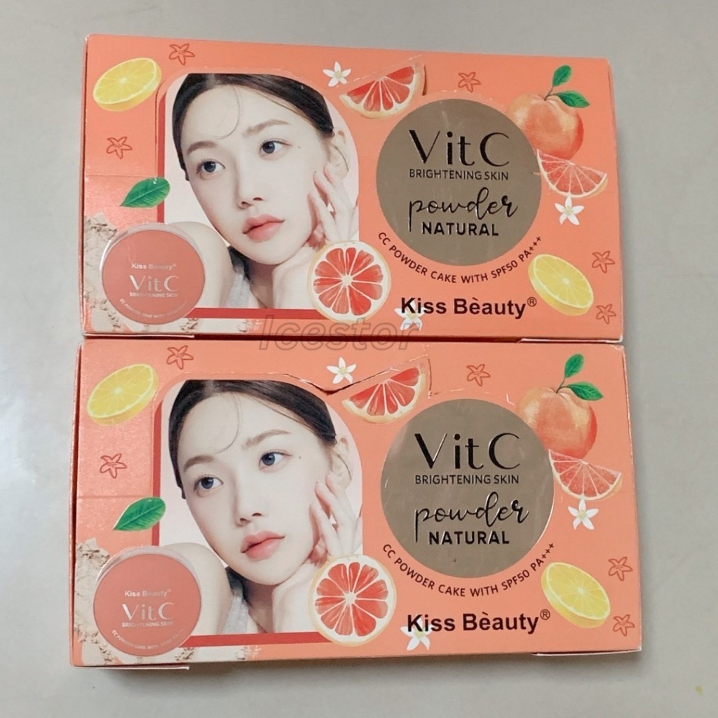 81553-03 Kiss Beauty CC powder cake with spf50pa+++ แป้งพัฟ ซีซี 2 ชั้น ปกปิดbutterfly.m