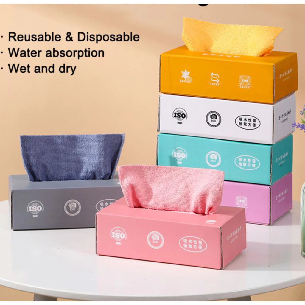 ผ้าไมโครไฟเบอร์ กระดาษเช็ดจาน ผ้าซับน้ำได้ดี สำหรับใช้ในครัว