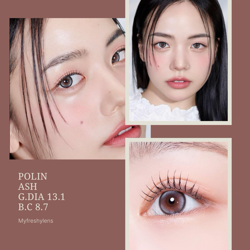 (ขายดี)MYFiPN รุ่น polin สี ash คอนแทคเลนส์เกาหลีรายเดือน
