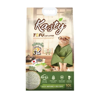 Kasty แคสตี้ ทรายแมวเต้าหู้ ธรรมชาติ 100% ขนาด 10 ลิตร ปราศจากฝุ่น ทิ้งชักโครกได้ **จำกัดจำนวน 2 ถุง / ต่อ 1บิล **