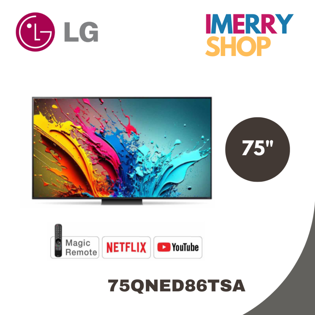 LG QNED Smart TV 4K 120Hz สมาร์ททีวีขนาด 75 นิ้ว รุ่น 75QNED86TSA