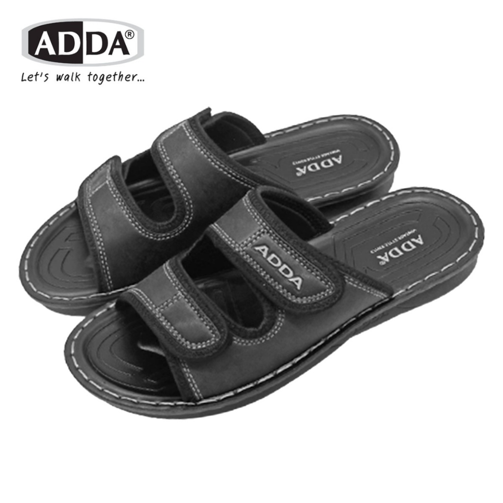 🔥ADDA 93H12 รองเท้าแตะ รองเท้าลำลอง สำหรับผู้ชาย แบบสวม รุ่น ไซส์ 7-10 สี ดำ น้ำตาล Moontree