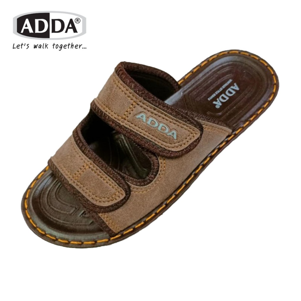 🔥ADDA 93H12 รองเท้าแตะ รองเท้าลำลอง สำหรับผู้ชาย แบบสวม รุ่น ไซส์ 7-10 สี ดำ น้ำตาล Moontree