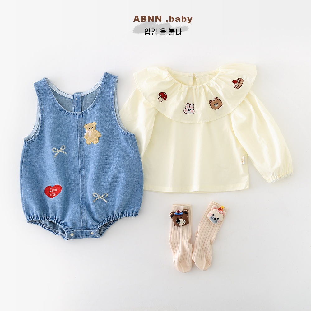 NT Baby – 099 (สินค้าพร้อมส่ง) ชุดจั๊มเอี๊ยม เอี๊ยมยีนส์ ลายการ์ตูน สไตล์เกาหลี น่ารัก เซ็ท2ชิ้น เสื้อ+เอี๊ยม ราคา ถูกที่สุด ดีลบีเคเค แกลเลอรีภาพที่ 5