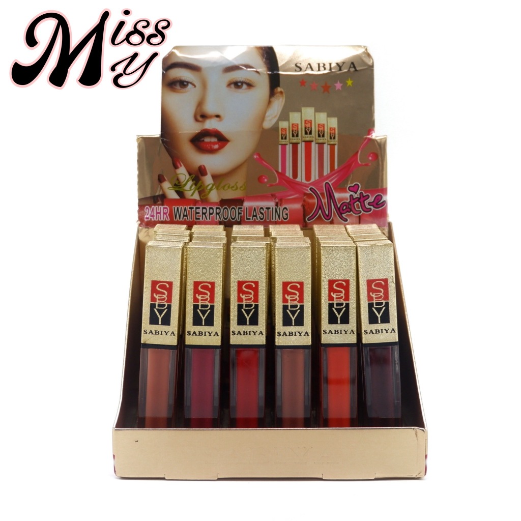 {24แท่ง} SABIYA Color Liquid Matte Lip Cream ลิควิดลิปแมทต์ เนียนนุ่ม กลบสีริมฝีปากแนบสนิท no.SB819
