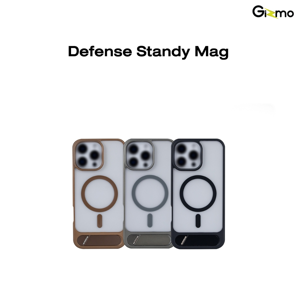 Gizmo รุ่น 16 P 16 PM Defense Stand Mag Case  เคส ใส ขาตั้ง กันรอยขีดข่วน กันกระแทก สี ดำ เทา น้ำตาล
