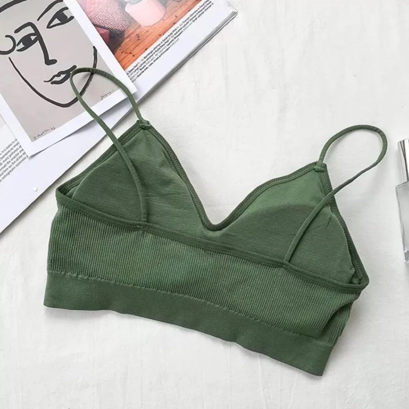 (พร้อมส่ง) ลดล้างสต็อค Sport Bra บราไร้โครง ชุดชั้นใน เสื้อชั้นใน สปอร์ตบรา มีฟองน้ำ ใส่สบาย - รูปที่ 6