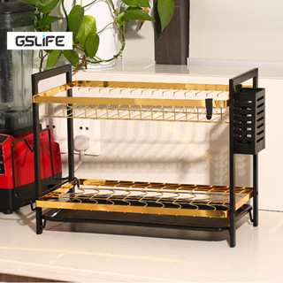 GSlife 2/3ชั้น ชั้นคว่ำจาน ชั้นวางของในครัว พร้อมถาดรองน้ำ ท…