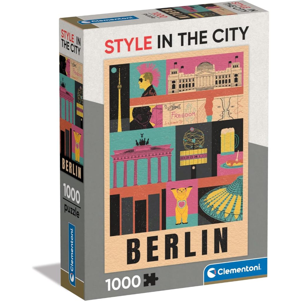 Clementoni - Style in the city : Berlin ขนาด 1000 ชิ้น    Made in Italy มีสินค้าที่ไทย พร้อมส่งได้ทั