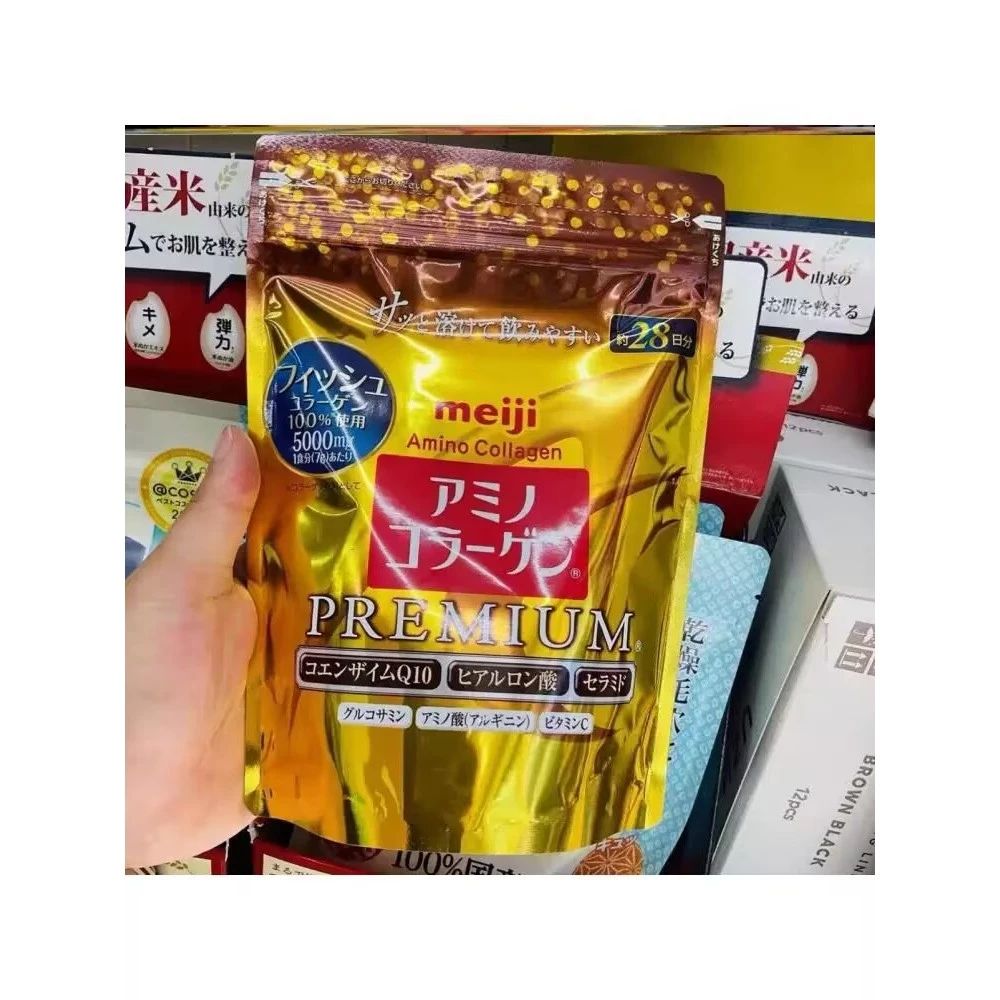 Meiji Amino Collagen Premium (คอลลาเจนผง ชนิดเติม)-อาลีสุขภาพ