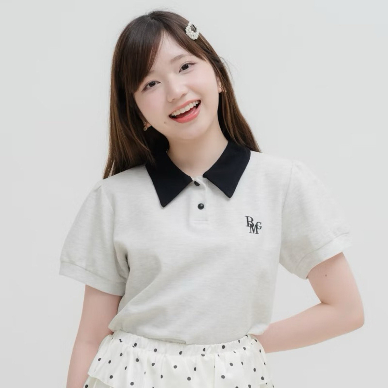 🤍 เสื้อโปโล คอปก ปัก BMG (used once)