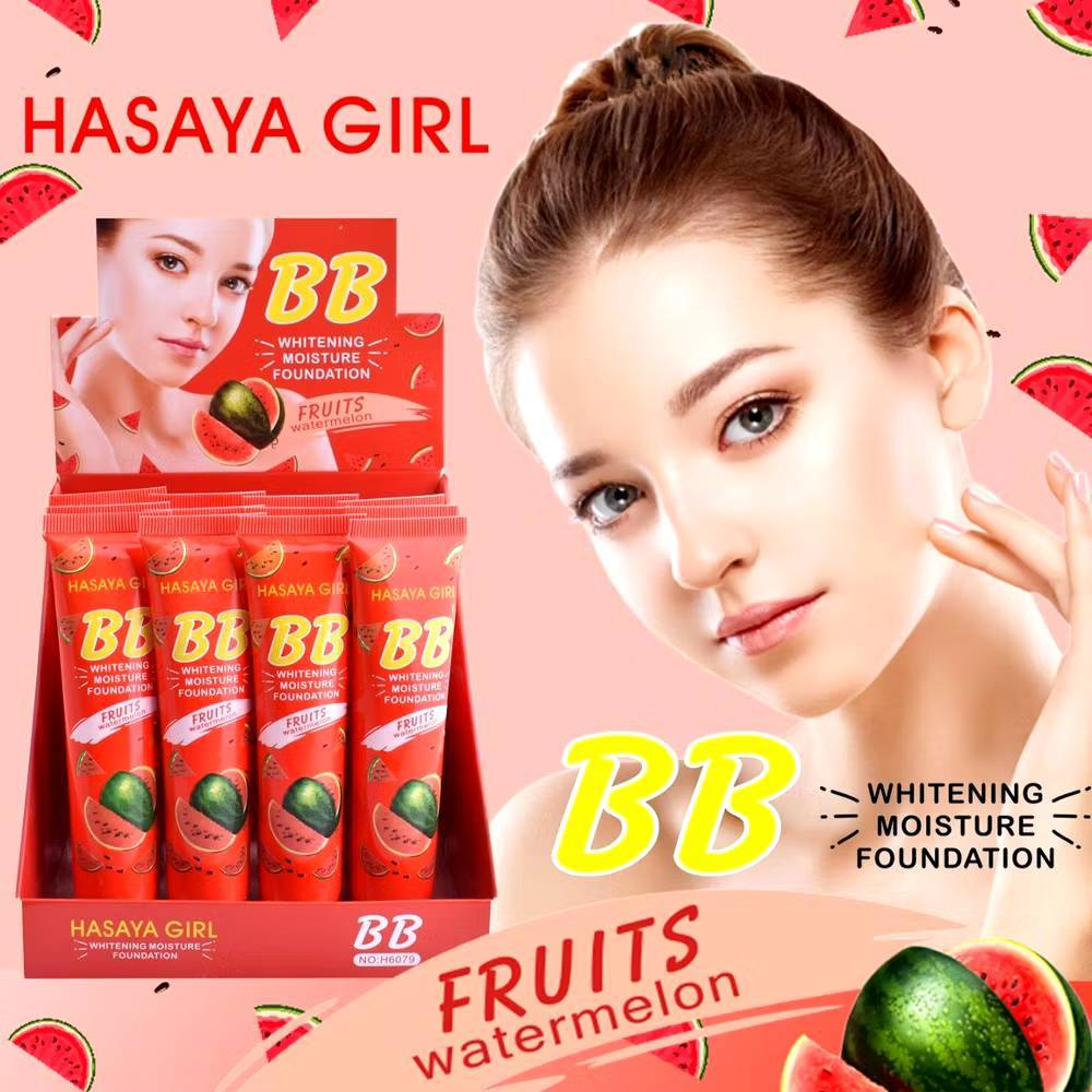 HASAYA GIRL ครีมแตงโมBB ครีมแตงโมแบบหลอดปกปิดเรียบเนียน    H6079