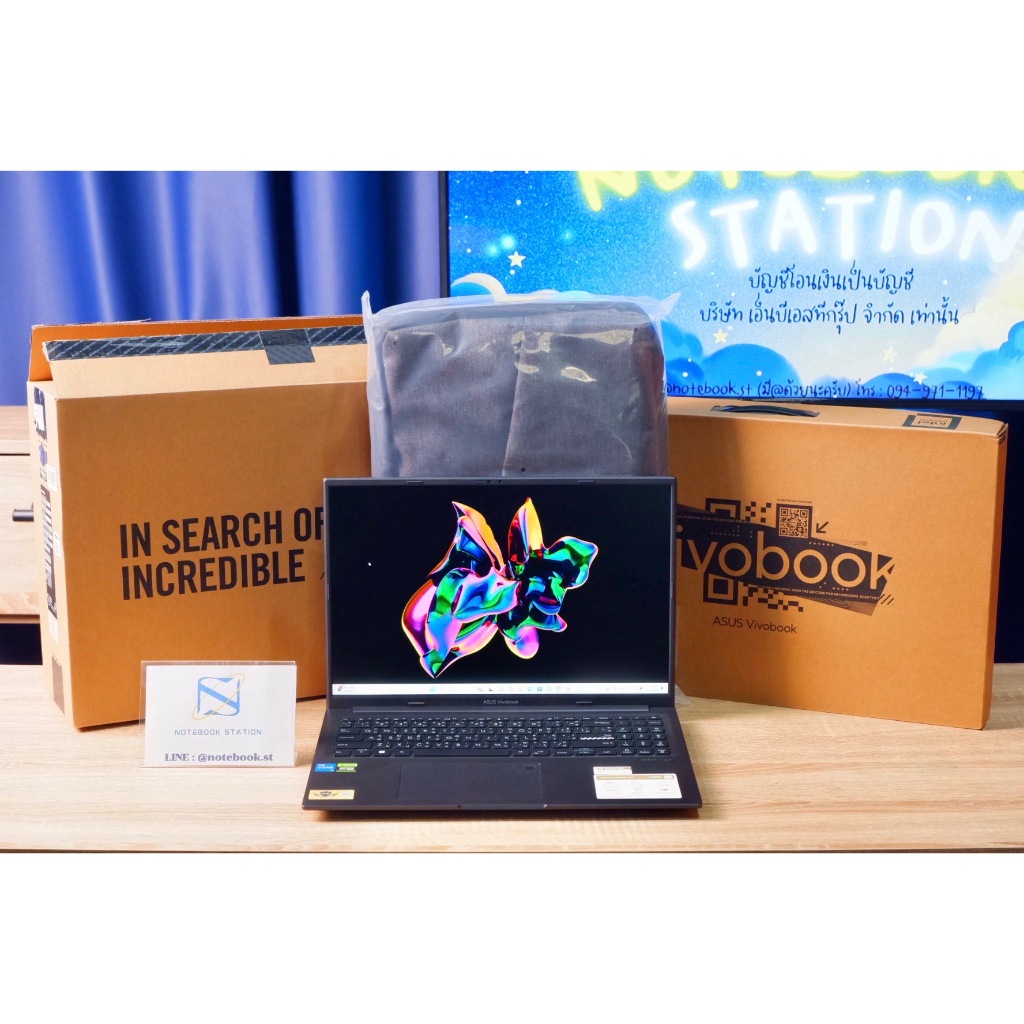 (ของใหม่)Asus Vivobook 16 i5-12450H การ์ดจอแยกRTX4050 Ram16 SSD512 จอ16 FHD+ สเปคเกมมิ่ง จอใหญ่ ครบก