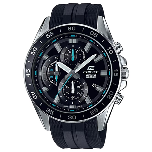 Edifice นาฬิกาข้อมือผู้ชาย สายเรซิ่น สีดำ รุ่น EFV-550P,EFV-550P-1A