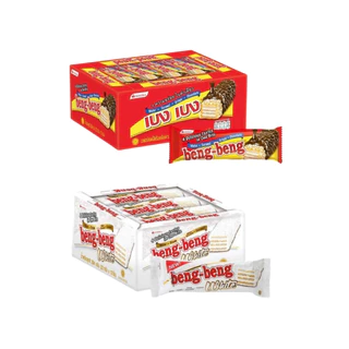 [ SET 6 ] Beng-Beng เบงเบง เวเฟอร์สอดไส้ครีมเคลือบช็อกโกแลต ขนาด 22 กรัม แพ็ค 12 ชิ้น x6แพ็ค)