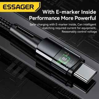 Essager สายชาร์จ Type c เป็น Type c 240w ชาร์จเร็ว รองรับ PD3.1 สําหรับโทรศัพท์มือถือ Huawei Samsung โน้ตบุ๊ก