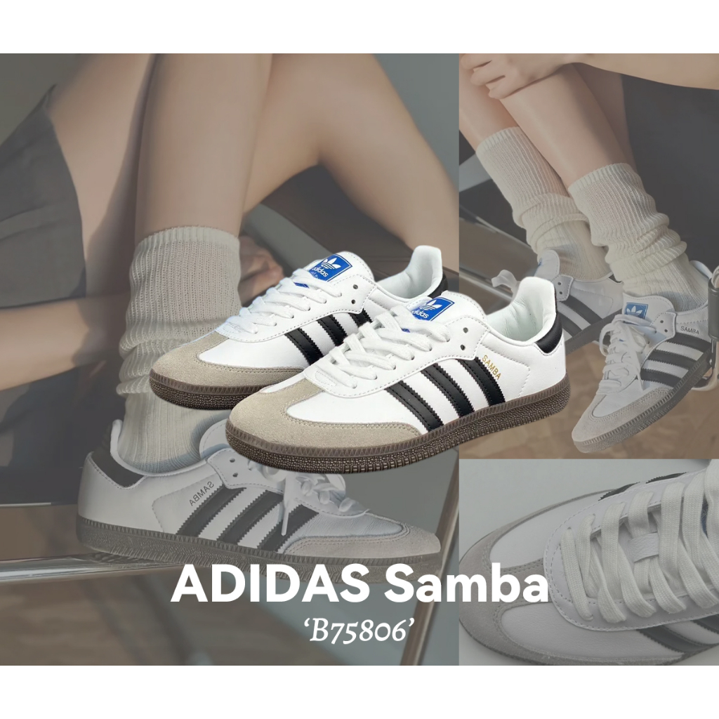 ของแท้ 100% Adidas Originals Samba OG B75806 / ID2055 / IG4450 / ID0492 / ID1447 / ID0478 ไม่จำกัดเพศ Shoes