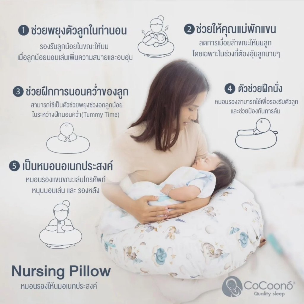 COCOONO หมอนรองให้นมลูกอเนกประสงค์ Nursing pillow - รูปที่ 3