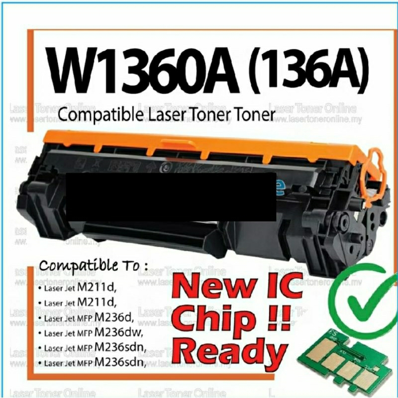 HP136A (W1360A) Compatible HP Toner Cartridge for HP Lase M211d M211dw MFP M236d/dw/sdn/sdw