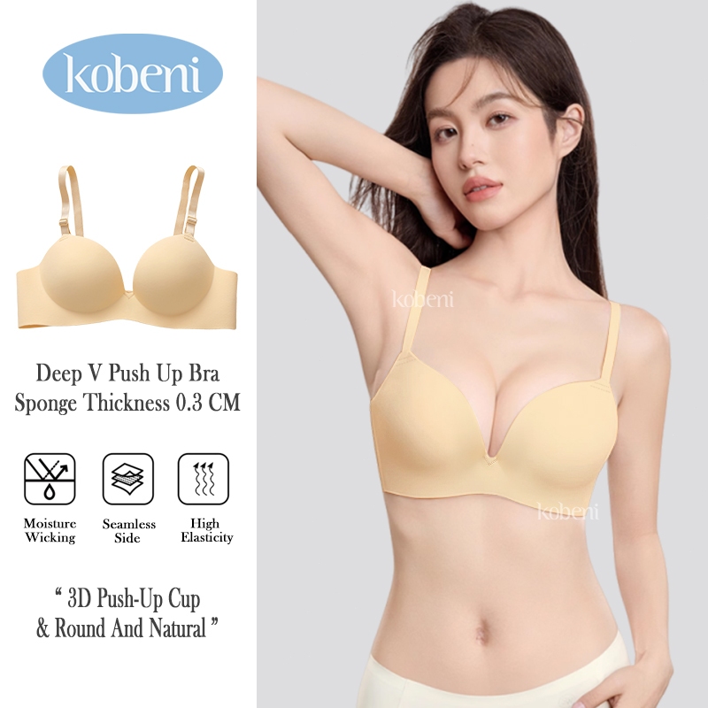 ⭐KOBENI⭐BRA เสื้อชั้นใน ยกทรงสตรี บราไร้โครง เสื้อในไร้ขอบ ฟองหนา เสื้อในดันทรง ไร้ขอบ เก็บทรงสวย