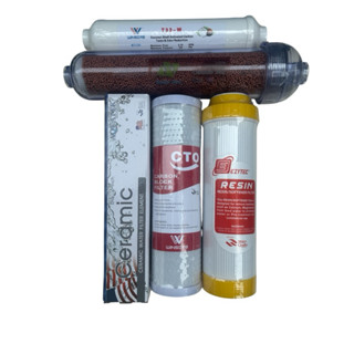 ไส้กรองน้ำ 5 ขั้นตอน เซรามิคผอม10 นิ้ว + ไส้กรองน้ำแร่ ขนาด …