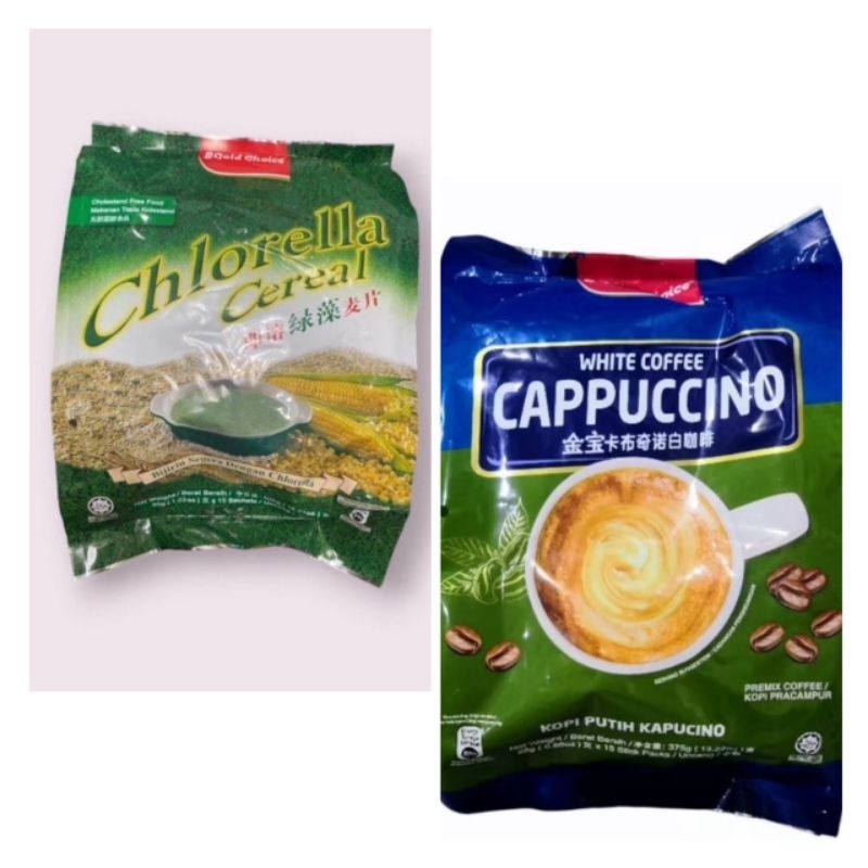 พร้อมส่ง เครื่องดื่มธัญพืชผสมสาหร่ายGold Choice Chlorella Cereal สินค้านำเข้า