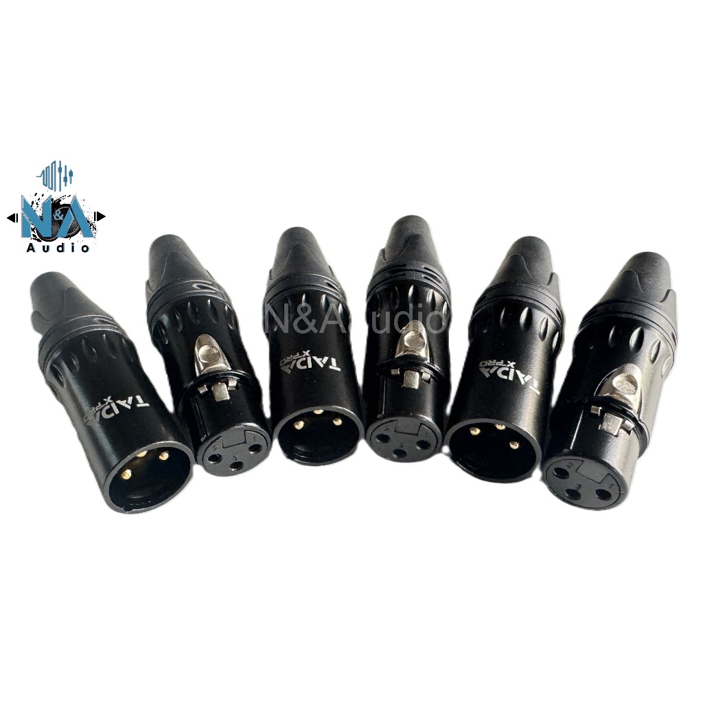 ปลั๊กแจ็ค TADA XLR ผู้ GYJ-02BK เมีย GYJ-01BK หัวแจ็คสัญญาณ XLR