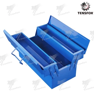 Tensfox กล่องใส่อุปกรณ์ช่าง Tool Box ที่เก็บเครื่องมือ กล่องเก็บเครื่องมือ ขนาด14นิ้ว 2/3 ชั้น (สีน้ำเงิน) พร้อมหูหิ้ว