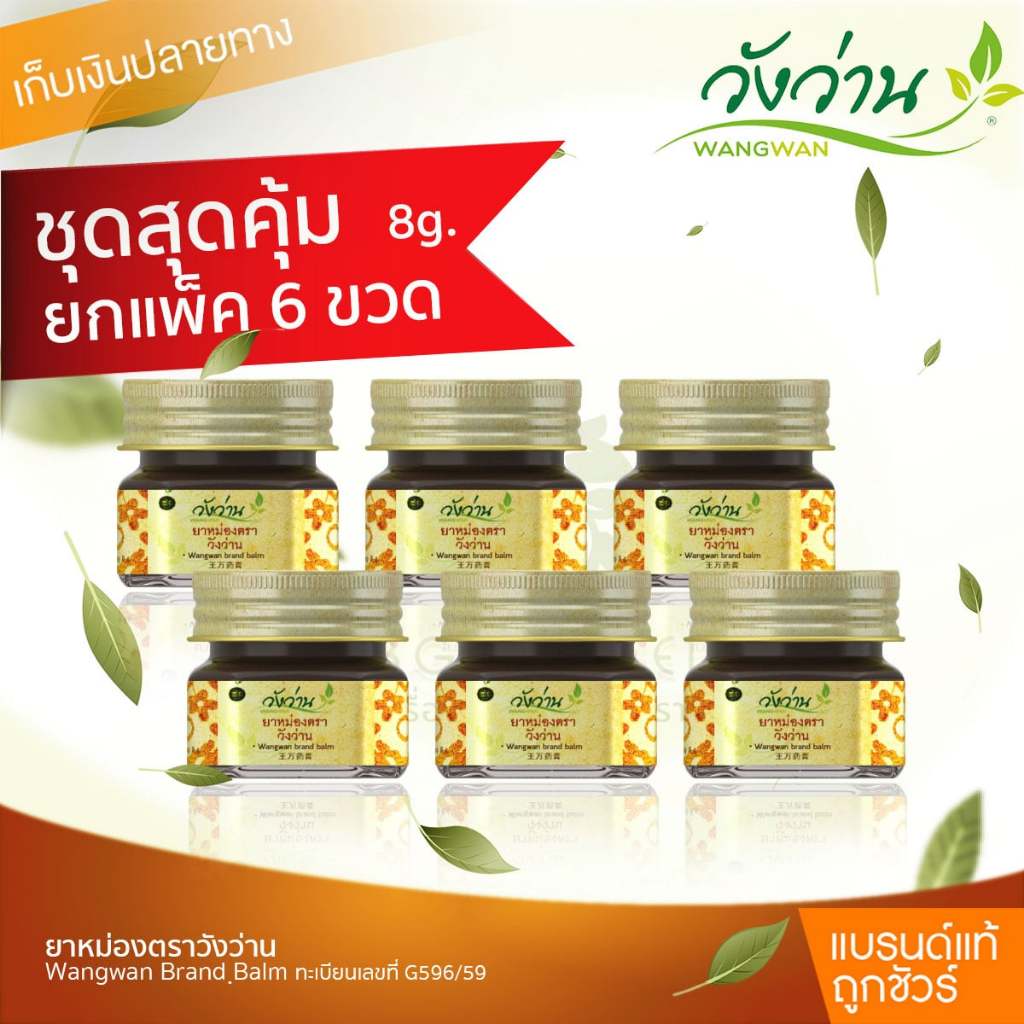 [แพ็ค 6 ขวด] ยาหม่องวังว่าน 8 กรัม [ขวดเล็ก]