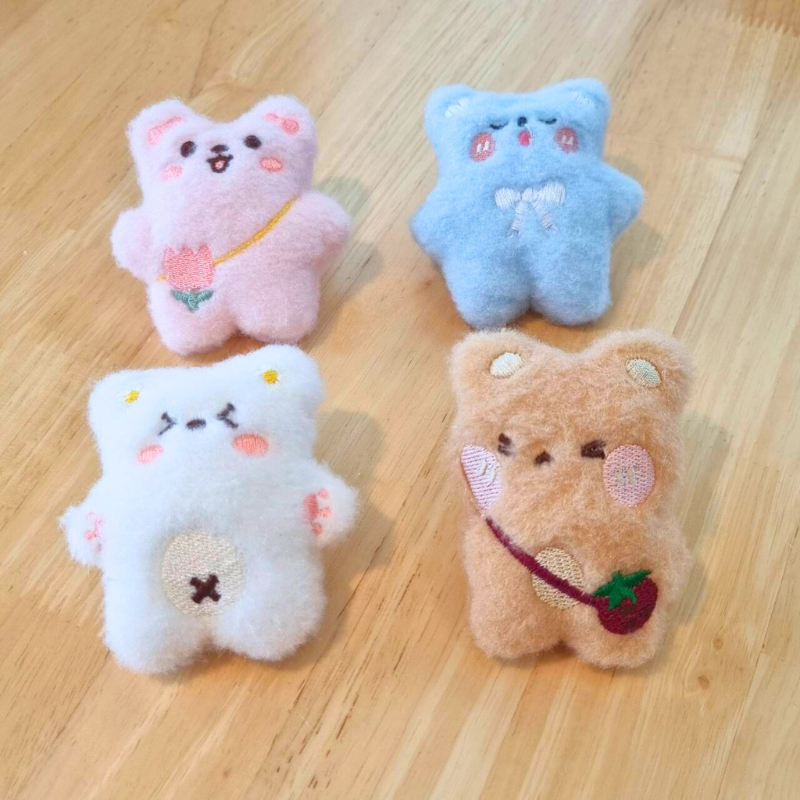 [Merry Bear Clip] ที่หนีบเข็มขัดนักเรียน ลายหมีสุดน่ารัก นุ่มฟู น่ารัก (cilp belt)