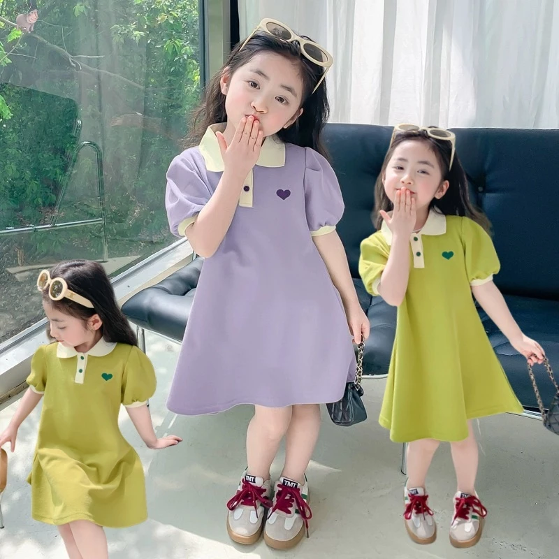 พร้อมส่ง ชุดเดรสกระโปงแฟชั่นเด็กน่ารักๆ เหมาะสำหรับเด็กหญิง ผ้านิ่มสวมใส่สบายไม่ระครายผิว สีสวย พร้อมส่ง