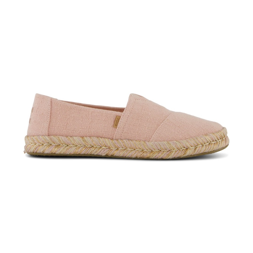 TOMS รองเท้าลำลองผู้หญิง สลิปออน รุ่น Alpargata Rope 2.0 Pale Rose Two Tone Slub (CE) รองเท้าลิขสิทธิ์แท้