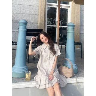 Sally dress เดรสสั้น เดรสเชิ้ต เสื้อเชิ้ต อก38 ยาว35นิ้ว