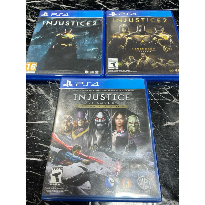 แผ่น PS4 เกม INJUSTICE รวมหลายภาค [ มือ 2 ] มีสต็อคพร้อมจัดส่ง!!!