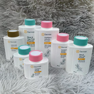 (1 ชิ้น)แป้ง เดอร์มิส​ Dermist แป้งฝุ่นโรยตัว มี 3 ไซส์ 2 สูตร ขนาด 25g/50g/100g
