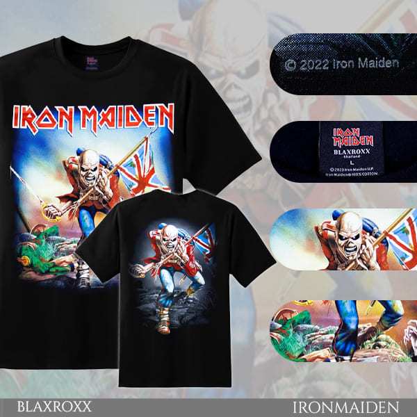 BLAXROXX | Iron Maiden | [IRM011-1] | เสื้อยืดคอกลม แขนสั้น | สกรีนลายคมชัด ไม่หลุดลอก | Cotton100%
