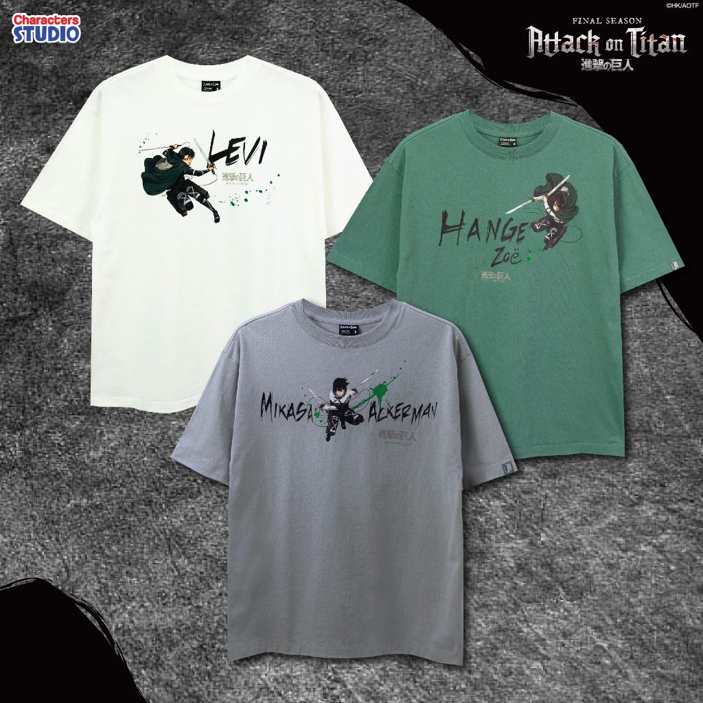 Attack on Titan Men //Oversized T-shirt// - เสื้อโอเวอร์ไซส์ อนิเมะ ”ผ่าพิทพไททัน“ ลิขสิทธิ์แท้ ผ้า 