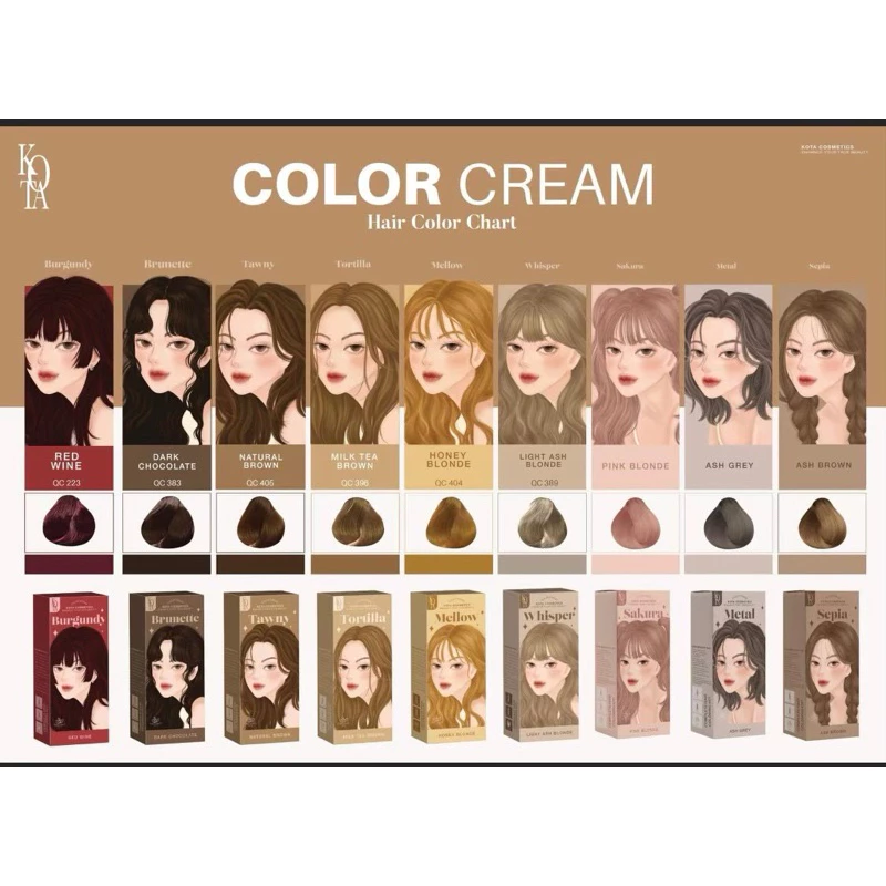 Kota สีย้อมผมโคตะ สีสวย ย้อมง่าย ติดทนนาน~✨//พร้อมส่ง🚚💨