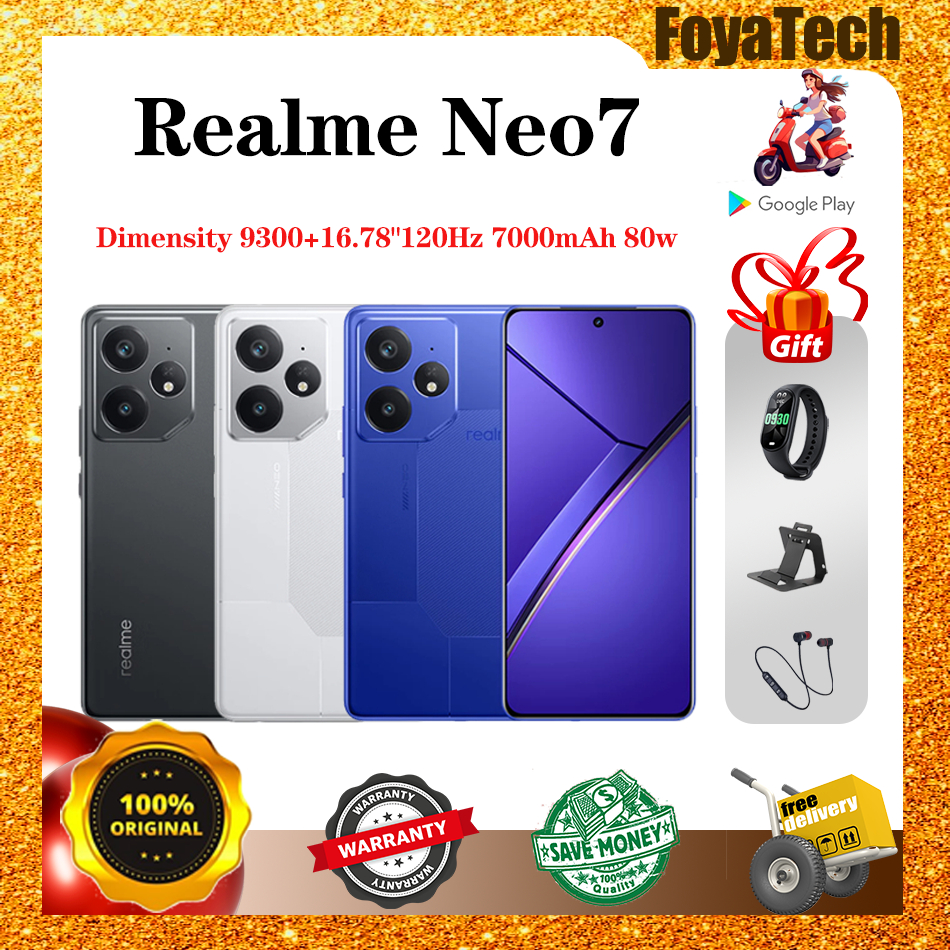Realme Neo7 Dimensity 9300+ 7000mAh 80W Fast Charging Dual SIM Realme Realme Neo7 Ai Phone