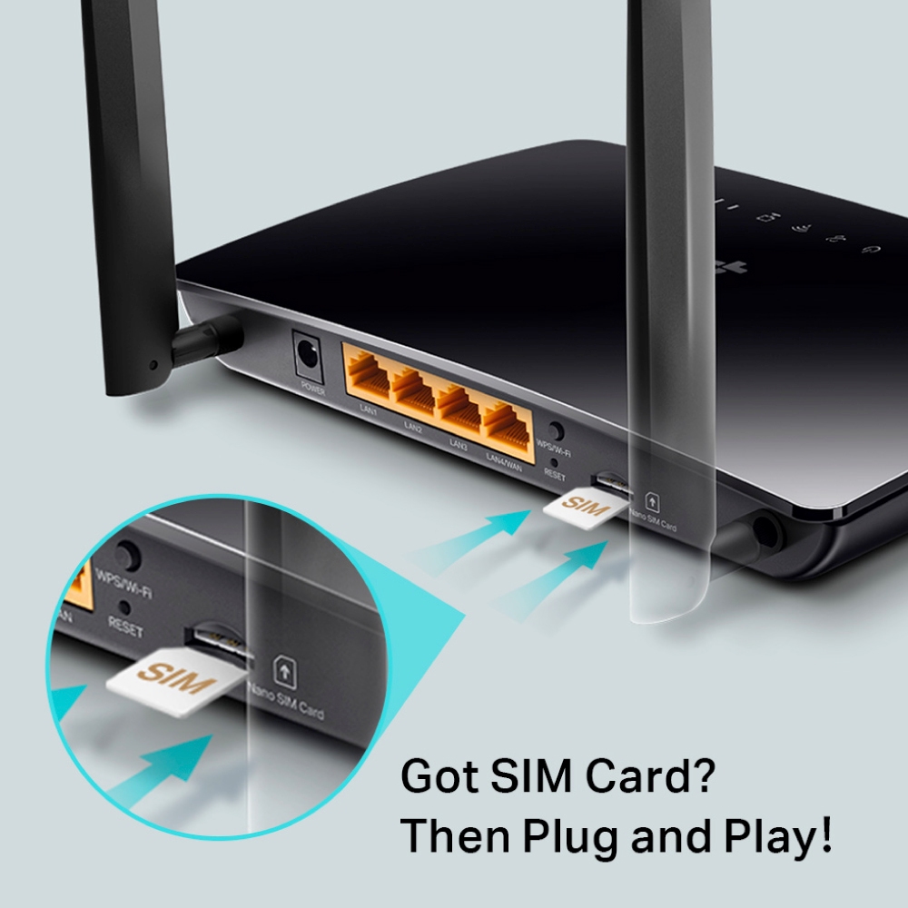 TP-Link Archer MR202 เราเตอร์ใส่ซิม ใช้งานง่ายแค่ใส่ซิมก็ใช้ได้เลย AC750 Wireless Dual Band 4G LTE Router ประกัน 3 ปี