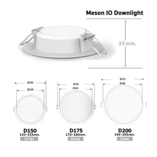 โคมไฟดาวน์ไลท์ Philips 9W,13W,17W,21W,24W LED Downlight ฝังฝ้า 11.5/14/16.5/19/21.5 ซม.( IO Downlight ) *รุ่นใหม่