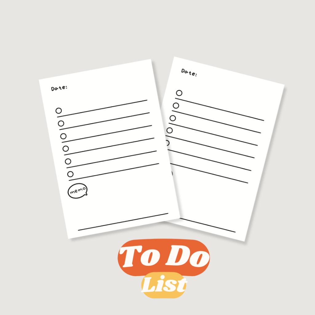 todo list  30 แผ่น ขนาด A6 กระดาษฉีก