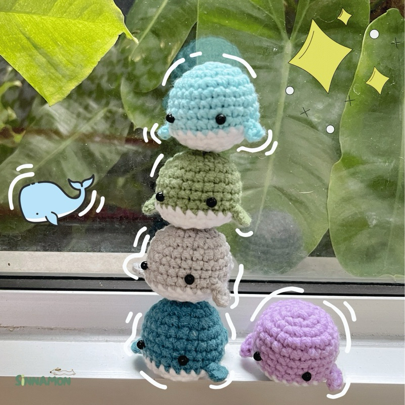 วาฬจิ๋วสุดแสนจะคิ้วท์ 🐳พวงกุญ| สินค้าสินค้าHandmade