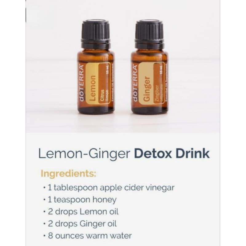 Lemon🍋 & Ginger Oil🫚  Detox Drink