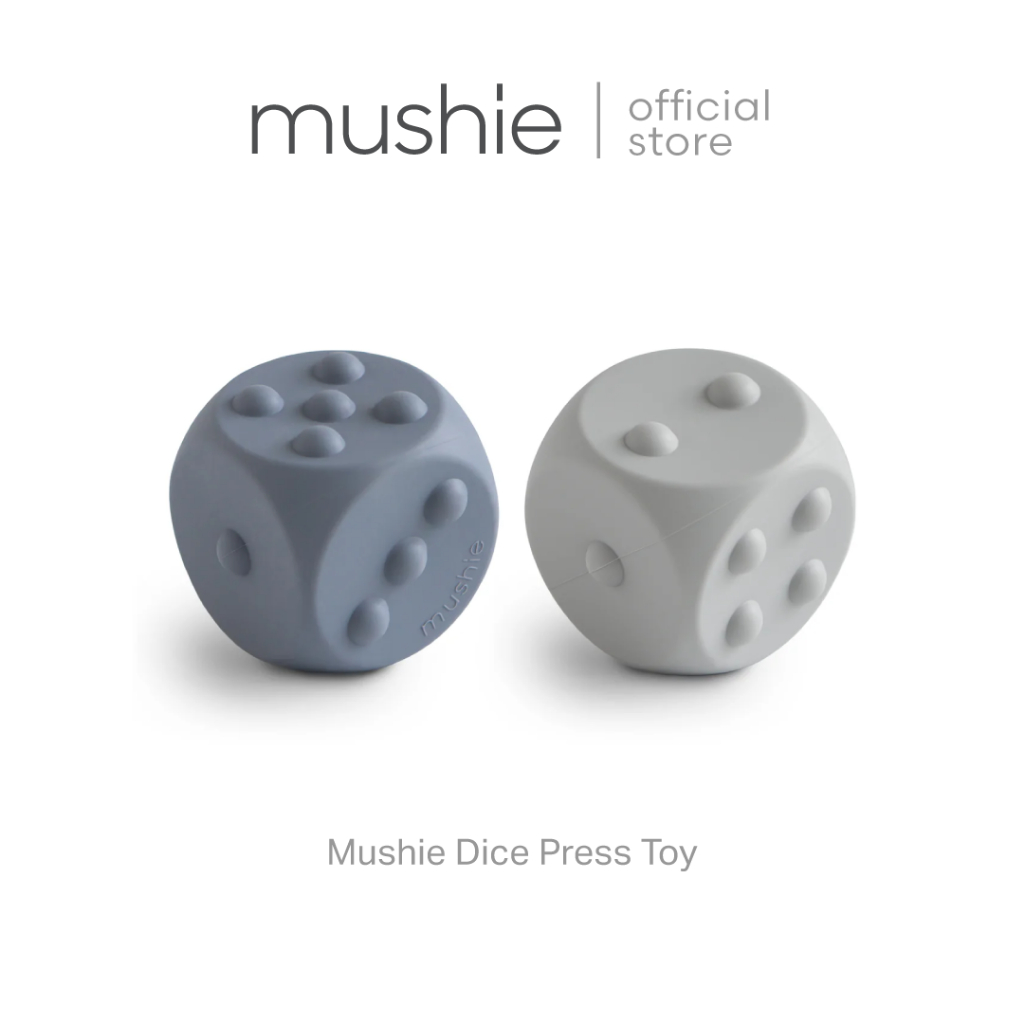 Mushie Dice Press Toy ของเล่นเสริมพัฒนาการ ปุ่มกดลูกเต๋า เซต 2 ชิ้น