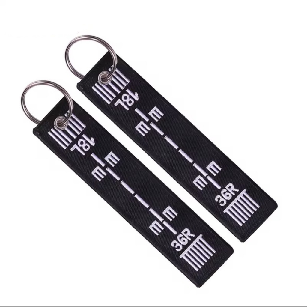 Runways key chain with matal plane key chain for aviationgifts
