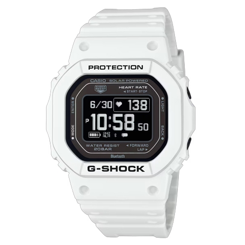 G-Shock นาฬิกาข้อมือผู้ชาย สายเรซิ่น สีขาว รุ่น DW-H5600,DW-H5600-7D